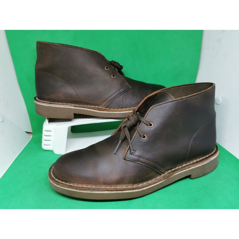 Vintage Clarks Men's Chukka Suede 15522 Dark Brown Leather Boots Size 8